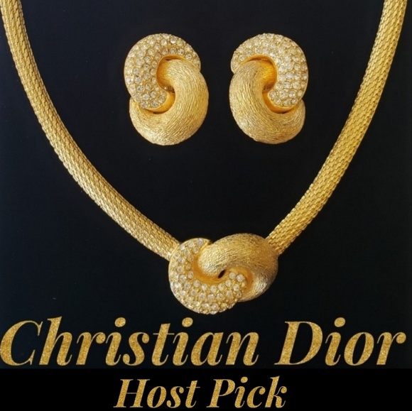 Dior Jewelry - HP Vintage Christian Dior Gold Tone Rhinestone SET